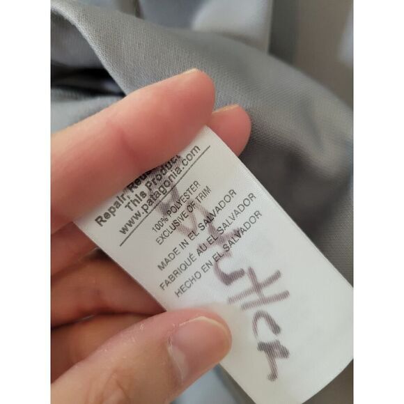 Patagonia Men's Text Logo PolyCycle® Hoody S Grey - Picture 7 of 11